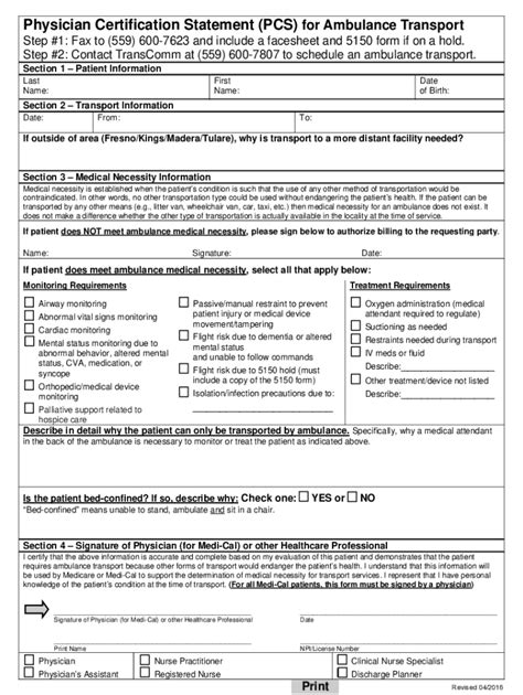Fillable Online Ambulance physician certification statement - Novitas ...