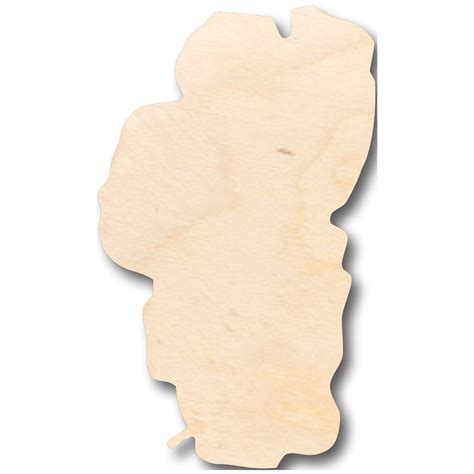 Unfinished Wood Lake Tahoe Shape - Craft - up to 46" DIY 3" / 1/8 ...