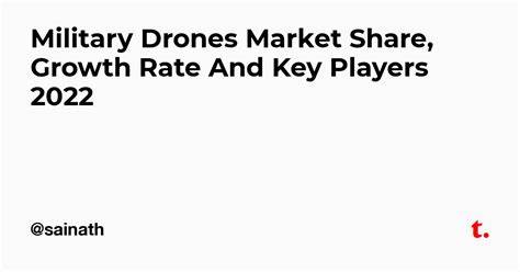 Military Drones Market Share, Growth Rate And Key Players 2022 — Teletype