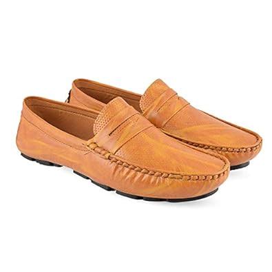 Buy Big horse footwear Men's Tan Color Loafer and Moccasin Shoe (9, Tan ...