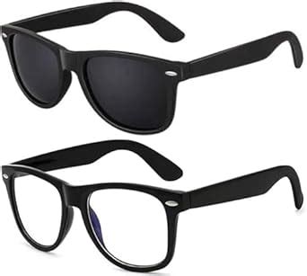 Buy Younky Black & Clear Rectangular Combo Sunglasses for Men And Women ...