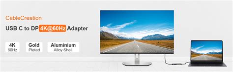CableCreation USB Type C to DisplayPort Adapter 4K@60Hz, USB C to DP ...