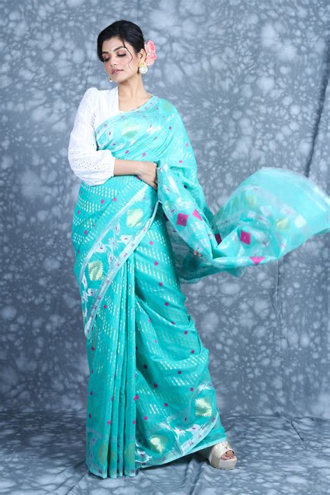 Buy Latest Jamdani Saree, Cotton, Linen, Soft Silk | INR 2400 Onwards ...
