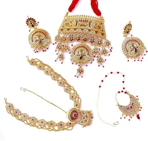 Buy NIKYANKA traditional peacock aad necklace earring nathiya and ...