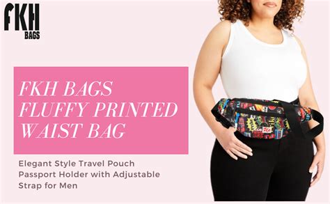 Buy FKH BAGS Fluffy Printed Waist Bag Elegant Style Travel Pouch ...