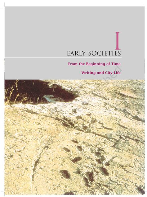 From The Beginning Of Time - NCERT Book of Class 11 Themes In World History