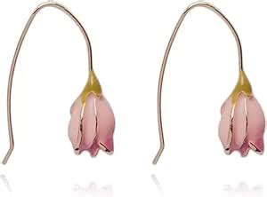 Buy El Regalo Vintage Peachy Pink Enameled Tulip Bud Flower Drop ...