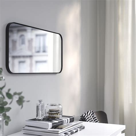 LINDBYN mirror, black, 28x60 cm (11x235/8") - IKEA