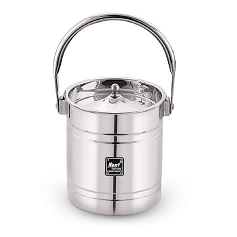 Next Future, 4 Litre Premium Stainless-Steel Milk Can/Milk Container ...