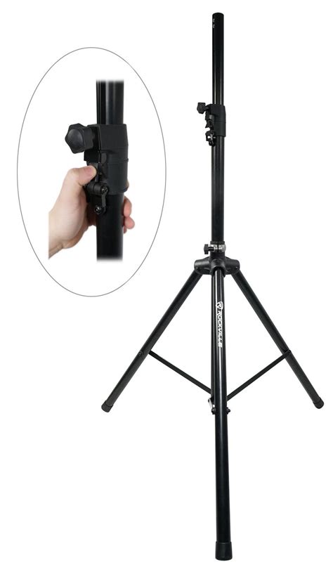 2 Rockville DJ PA Tripod Speaker Stands Hydraulic Air Powered Auto Lift ...