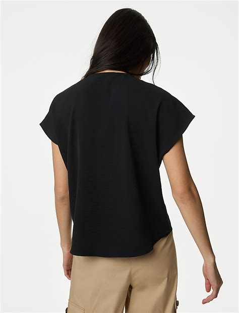 Buy Tie Neck Popover Blouse at Marks & Spencer
