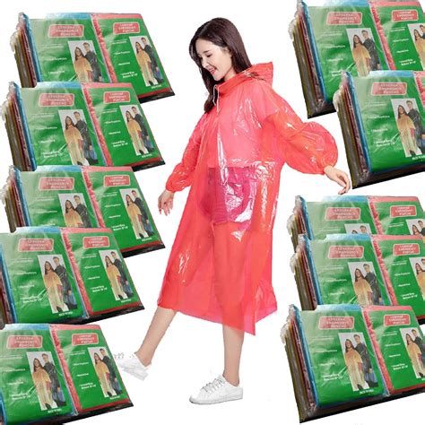 Leberna 200 Pack Disposable Rain Ponchos for Adults - India | Ubuy