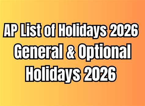 AP List of Holidays 2026: General & Optional Holidays 2026 GO 2276 ...