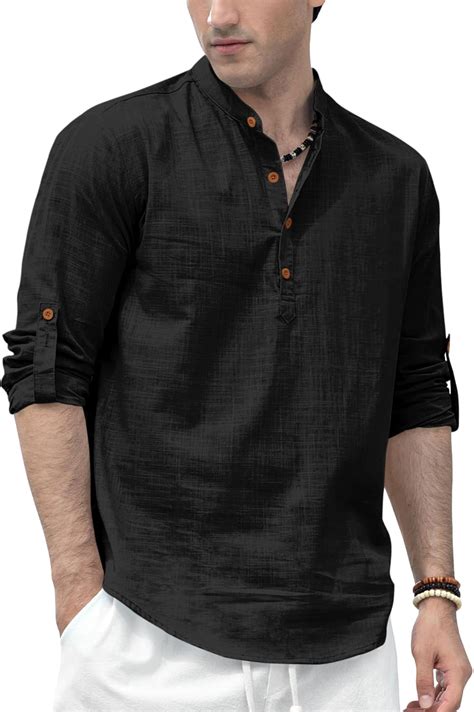 Buy Zombom Men's Solid Cotton Blend Straight Kurta Shirt, Regular Fit ...