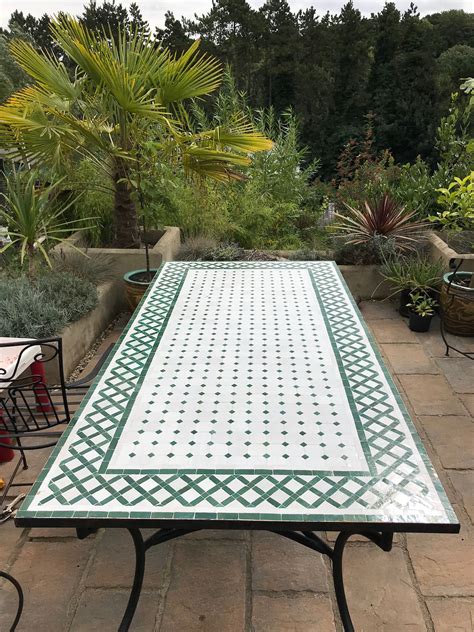 Mosaic tables for garden outdoors designer tile table tops – Artofit
