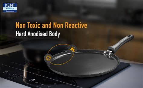 Buy KENT Hard Anodised Dosa Tawa 30 Cm | Non Reactive, Non Toxic, & Non ...