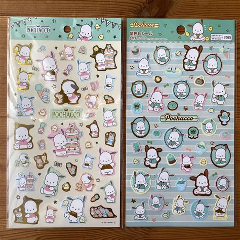 SET Sanrio Characters Stickers Pochacco Daiso Blue India | Ubuy