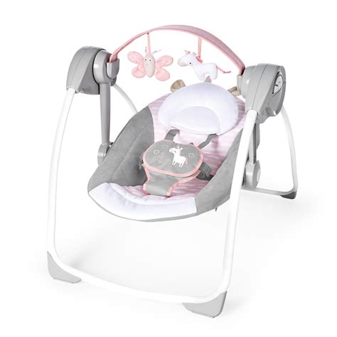 Ingenuity Soothe 'n Delight 6-Speed Portable Baby Swing with Music ...