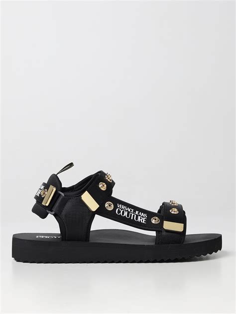 VERSACE JEANS COUTURE: sandals for men - Black | Versace Jeans Couture ...