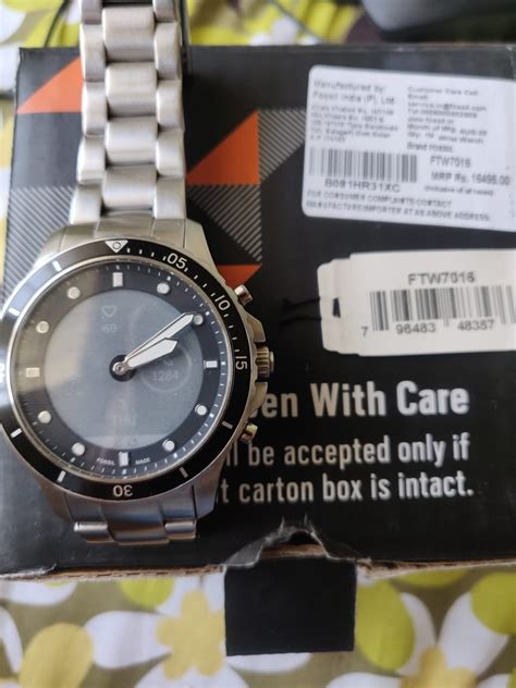 Fossil Fb-01 Hybrid Smartwatch Hr Analog-Digital Black Dial Men's Watch ...