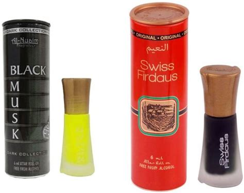 Al Nuaim BLACK MUSK & Swiss Firdaus Herbal Attar Price in India - Buy ...