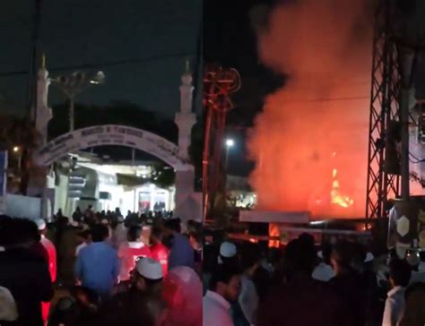 Late-night fire near Masjid-e-Tawheed in Tolichowki triggered by ...