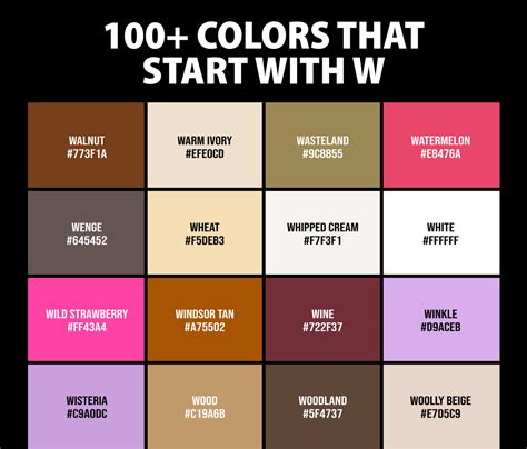 100+ Colors that Start with W (Names and Color Codes) - CreativeBooster