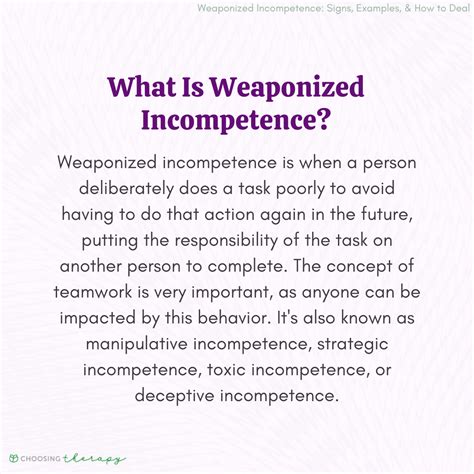 What is Weaponized Incompetence?