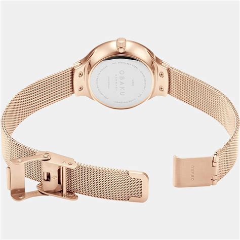 Obaku Vikke Women Quartz White Dial Analog Stainless Steel Watch ...
