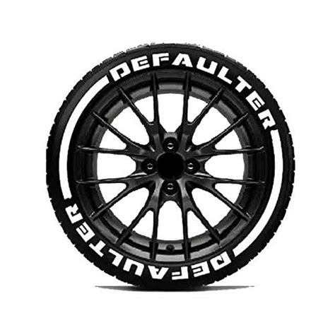 Motorik Permanent White Rubber Tire Sticker 3D Lettering kit Defaulter ...