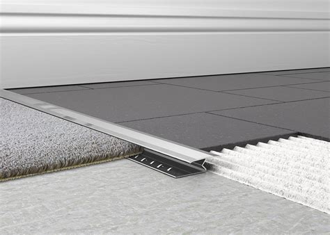 Metal Carpet To Tile Trim (1 piece Knock down) | Tileasy