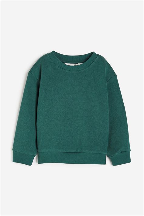 Sweatshirt - Dark green - Kids | H&M PH
