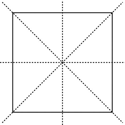 Lines of Symmetry, Square With | ClipArt ETC