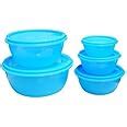 Buy Princeware Store Fresh Plastic Bowl Package Container, Set of 5 ...