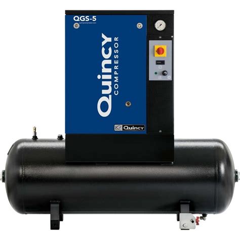 Quincy Compressor Quincy QGS 5-HP 60- Gallon Tank Mounted Rotary Screw ...