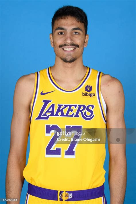 Vincent Valerio-Bodo of the Los Angeles Lakers poses for a headshot ...