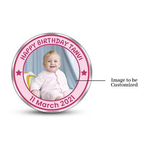 Little Girl's Birthday: 999 Pure Silver Personalized Coin