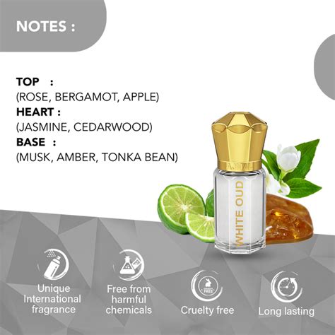 WHITE OUD Non-Alcoholic Concentrated Perfume Long Lasting Attar for Un ...