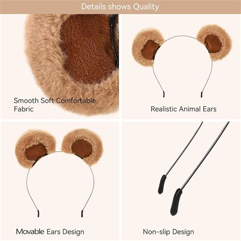 Beviliu Brown Bear Ears Cute Headband Fluffy India | Ubuy