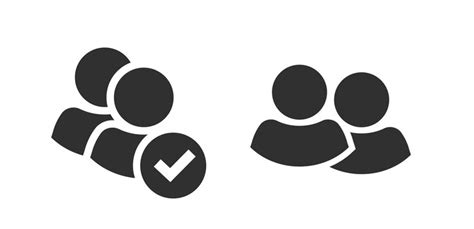 Two people users icon vector pictogram silhouette shape graphic 2 ...