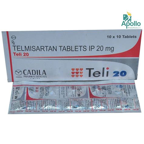 TELI 20MG TABLET | Uses, Side Effects, Price | Apollo Pharmacy