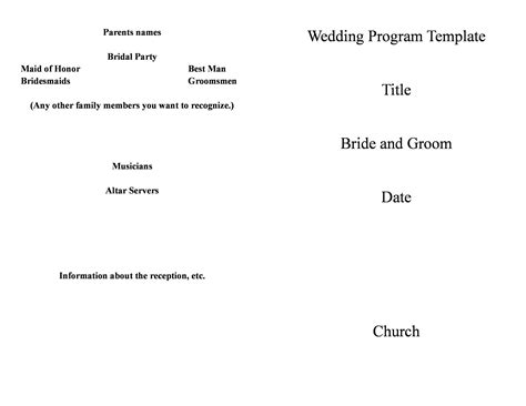 Image result for Sample of Wedding Program