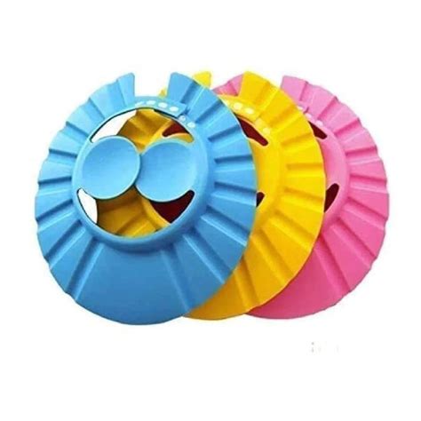 Adjustable Safe & Soft Baby Bathing Cap | Eye, Ear Protector Cap ...