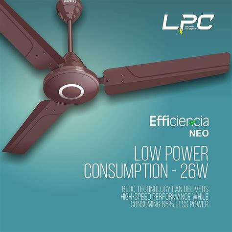 Buy HAVELLS Efficiencia Neo 5 Star 1200mm 3 Blade BLDC Motor Ceiling ...