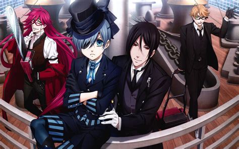 Black Butler HD — Ciel Phantomhive, Sebastian, Grell & Ronald Knox