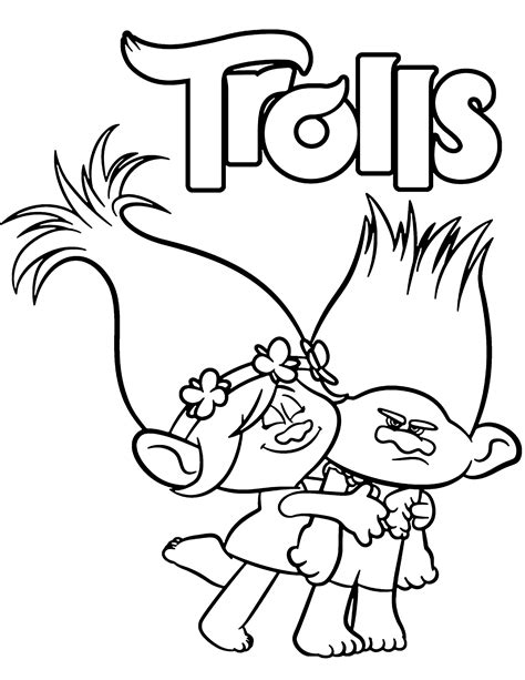 Trolls Coloring For Kids