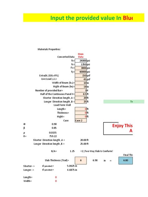 Two Way Slab Design (USD) | PDF | Mechanical Engineering | Civil Engineering