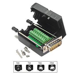 Probots DB15 Male to Screw Terminal Breakout with Case Buy Online Buy ...