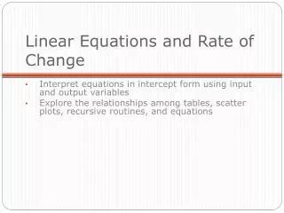 Linear Function Rate of Change 的图像结果