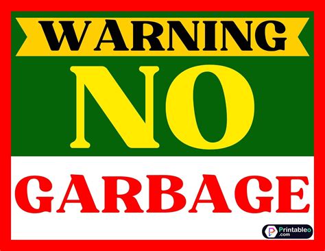 Image result for Household Garbage Sign